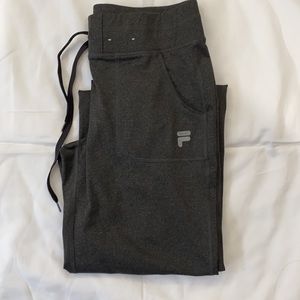 FILA SPORT DARK GRAY WIDE LEG ATHLETIC PANT SZ S
